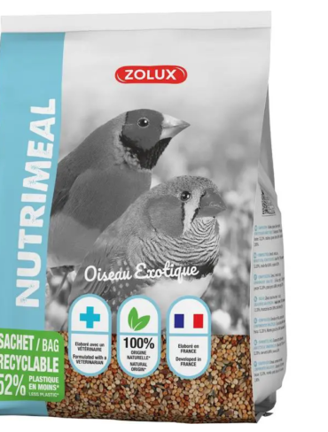 Aliment pour oiseaux exotiques Zolux Nutrimeal - 800 g