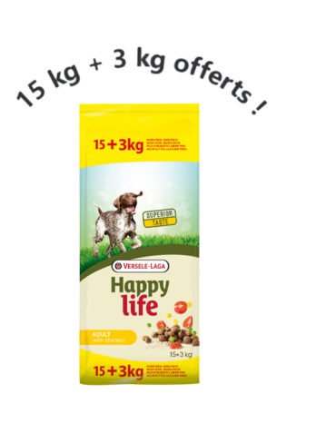 Happy Life - Adult Poulet 15 +3 Kg