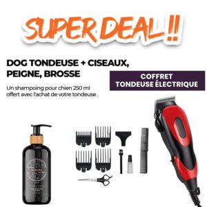 Kit de toilettage complet pour chien + Shampoing OFFERT (250 ml)