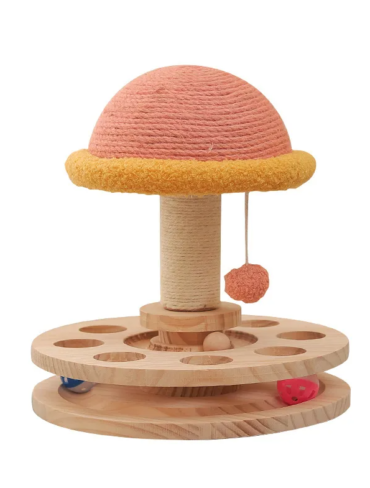 Jouet bois interactif pour chat